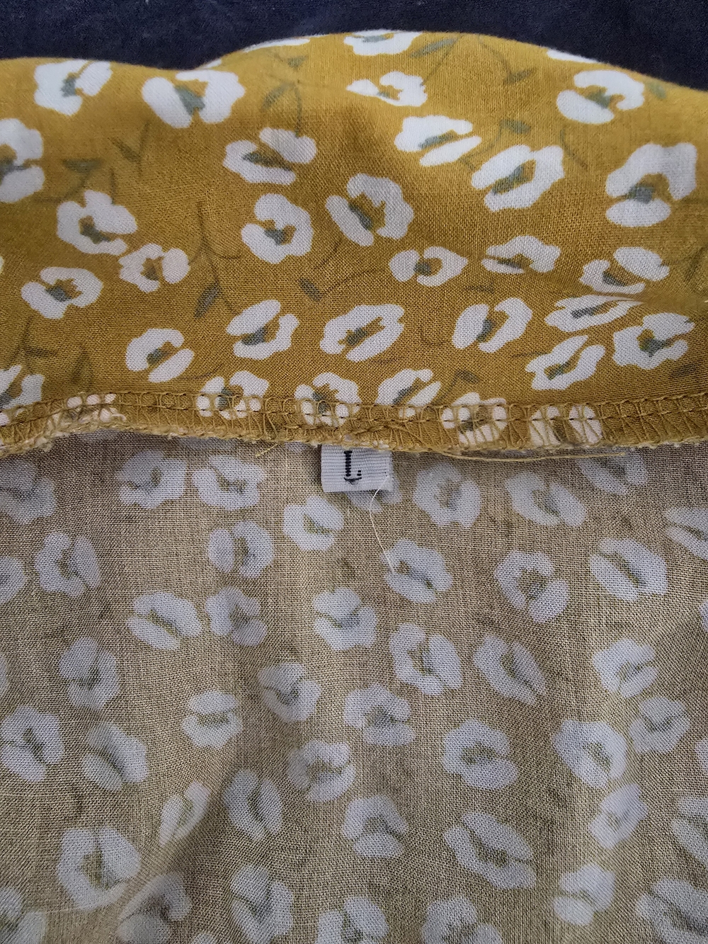 Yellow White Floral Print Dress